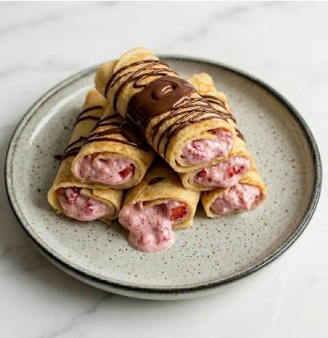 Crepes yogurt e fragola